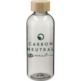Sona 22oz RPET Bottle with Bamboo Lid — Smoke (SM) — decorated front view — 7