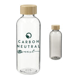 Sona 22oz RPET Bottle with Bamboo Lid — Clear (CL) — decorated front view — 6