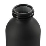 Ryze Aluminum Sports Water Bottle 22 oz with FSC® Bamboo Lid — Black (BK) — blank front view — 11