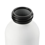Ryze Aluminum Sports Water Bottle 22 oz with FSC® Bamboo Lid — White (WH) — blank front view — 4
