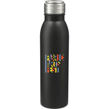 Vida 24oz Stainless Steel Bottle — Black (BK) — decorated front view — 11