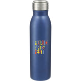 Vida 24oz Stainless Steel Bottle — Navy (NY) — decorated front view — 16