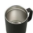 Rover 14oz Vacuum Insulated Camp Mug — Black (BK) — blank right angle