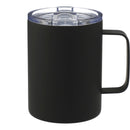 Rover 14oz Vacuum Insulated Camp Mug — Black (BK) — blank front view