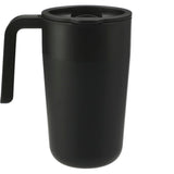 Sigrid 16oz ECO Mug with Recycled Plastic — Black (BK) — blank back view — 14