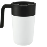 Sigrid 16oz ECO Mug with Recycled Plastic — White (WH) — blank back view — 9