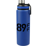 Vasco 32oz Stainless Steel Bottle — Blue (BL) — decorated front view — 8
