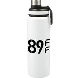 Vasco 32oz Stainless Steel Bottle — White (WH) — decorated front view — 2