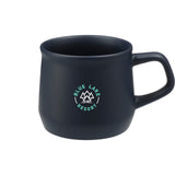 Angus 12oz Ceramic Mug — Navy (NY) — decorated front view — 2