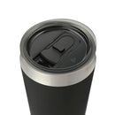 Faye 20oz Vacuum Tumbler w/ SS Straw — Black (BK) — blank left angle