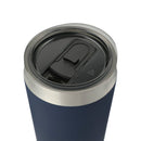 Faye 20oz Vacuum Tumbler w/ SS Straw — Navy (NY) — blank left angle