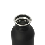 Lagom Single Wall 27oz Stainless Steel Water Bottle — Black (BK) — blank left angle — 14