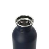Lagom Single Wall 27oz Stainless Steel Water Bottle — Navy (NY) — blank left angle — 7