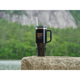 Thor 40 oz Eco-Friendly Straw Tumbler — Black (BK) — decorated product view — 83