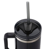 Thor 40 oz Eco-Friendly Straw Tumbler — Black (BK) — blank product view — 75