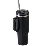 Thor 40 oz Eco-Friendly Straw Tumbler — Black (BK) — blank right angle — 74
