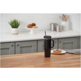 Thor 40 oz Eco-Friendly Straw Tumbler — Black (BK) — blank product view — 71