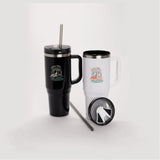 Thor 40 oz Eco-Friendly Straw Tumbler — Black (BK) — decorated product view — 67