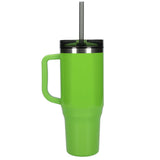 Thor 40 oz Eco-Friendly Straw Tumbler — Green (GR) — blank front view — 36