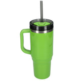 Thor 40 oz Eco-Friendly Straw Tumbler — Green (GR) — blank front view — 35