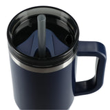 Thor 40 oz Eco-Friendly Straw Tumbler — Navy (NY) — blank product view — 60