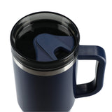 Thor 40 oz Eco-Friendly Straw Tumbler — Navy (NY) — blank product view — 58