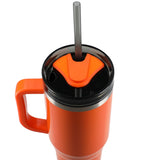 Thor 40 oz Eco-Friendly Straw Tumbler — Orange (OR) — blank product view — 22