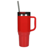 Thor 40 oz Eco-Friendly Straw Tumbler — Red (RD) — blank front view — 51
