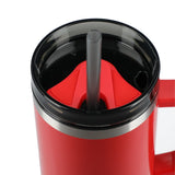 Thor 40 oz Eco-Friendly Straw Tumbler — Red (RD) — blank product view — 50
