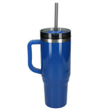 Thor 40 oz Eco-Friendly Straw Tumbler — Royal (RYL) — blank back view — 12