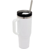 Thor 40 oz Eco-Friendly Straw Tumbler — White (WH) — blank right angle — 44