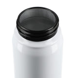 Billy 26oz Eco-Friendly Aluminum Bottle W/ FSC® 100% Bamboo Lid — White (WH) — blank product view — 5