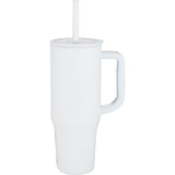 Erie 30oz Eco-Friendly Straw Tumbler — White (WH) — blank front view — 3