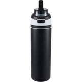 Elvin 28oz Recycled Stainless Flip Straw Bottle — Black (BK) — blank left angle — 32