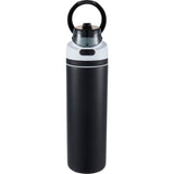 Elvin 28oz Recycled Stainless Flip Straw Bottle — Black (BK) — blank left angle — 31