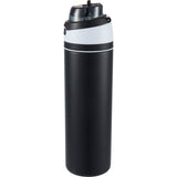 Elvin 28oz Recycled Stainless Flip Straw Bottle — Black (BK) — blank left angle — 33