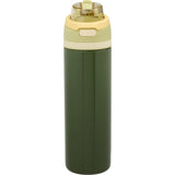Elvin 28oz Recycled Stainless Flip Straw Bottle — Green (GR) — blank front view — 21