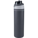 Elvin 28oz Recycled Stainless Flip Straw Bottle — Gray (GY) — blank left angle — 46