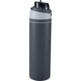 Elvin 28oz Recycled Stainless Flip Straw Bottle — Gray (GY) — blank right angle — 42