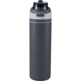 Elvin 28oz Recycled Stainless Flip Straw Bottle — Gray (GY) — blank front view — 39