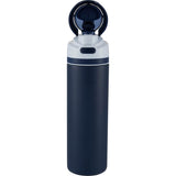 Elvin 28oz Recycled Stainless Flip Straw Bottle — Navy (NY) — blank left angle — 16