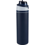 Elvin 28oz Recycled Stainless Flip Straw Bottle — Navy (NY) — blank right angle — 15