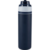 Elvin 28oz Recycled Stainless Flip Straw Bottle — Navy (NY) — blank back view — 14