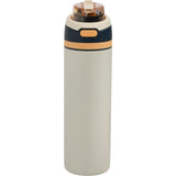 Elvin 28oz Recycled Stainless Flip Straw Bottle — Tofu (TOFU) — blank front view — 36