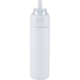 Elvin 28oz Recycled Stainless Flip Straw Bottle — White (WH) — blank left angle — 9