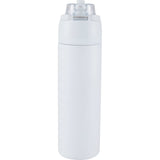 Elvin 28oz Recycled Stainless Flip Straw Bottle — White (WH) — blank back view — 6