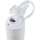 Elvin 28oz Recycled Stainless Flip Straw Bottle — White (WH) — blank detail view — 5