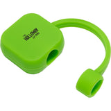 Silicone Straw Topper — Lime Green (LG) — decorated front view — 13