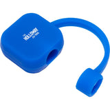 Silicone Straw Topper — Royal (RYL) — decorated front view — 3
