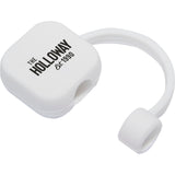 Silicone Straw Topper — White (WH) — decorated front view — 17